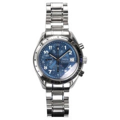 Omega Speedmaster Blue Dial Watch in Steel, 1990-2000