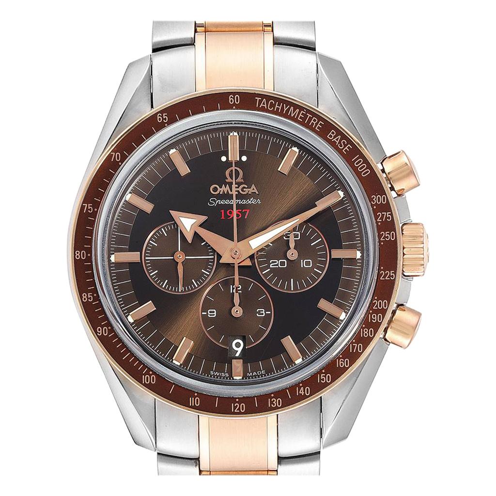 Omega Speedmaster Broad Arrow 1957 Steel Rose Gold Watch 321.90.42.50.13.001 For Sale at 1stDibs omega speedmaster broad arrow 1957 rose gold omega broad arrow 1957 rose gold omega speedmaster broad a...