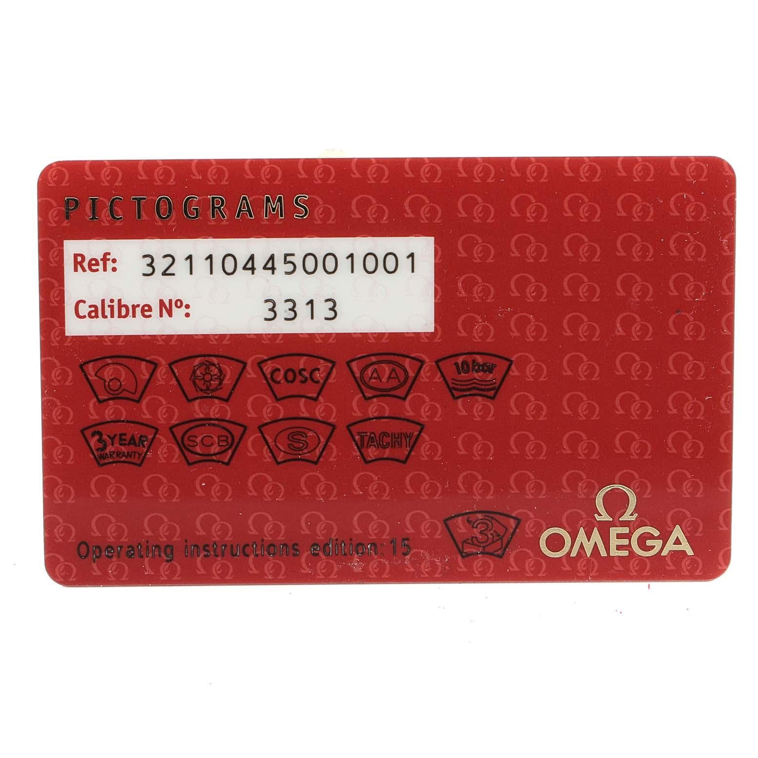 Omega Speedmaster Broad Arrow Black Dial 321.10.44.50.01.001 Box Card For Sale 6