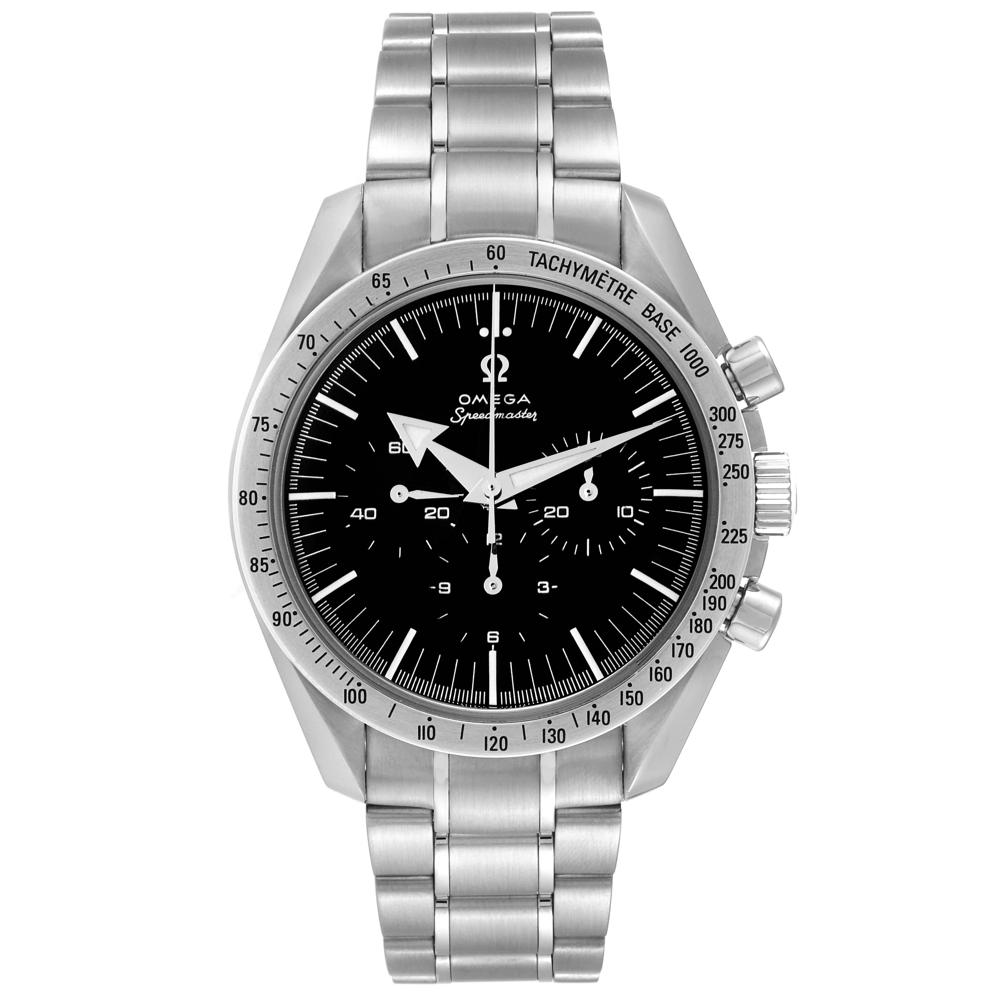 Omega Speedmaster Broad Arrow GMT Acciaio Orologio Uomo 3594.50.00 Scheda Box In condizioni buone a Atlanta, GA