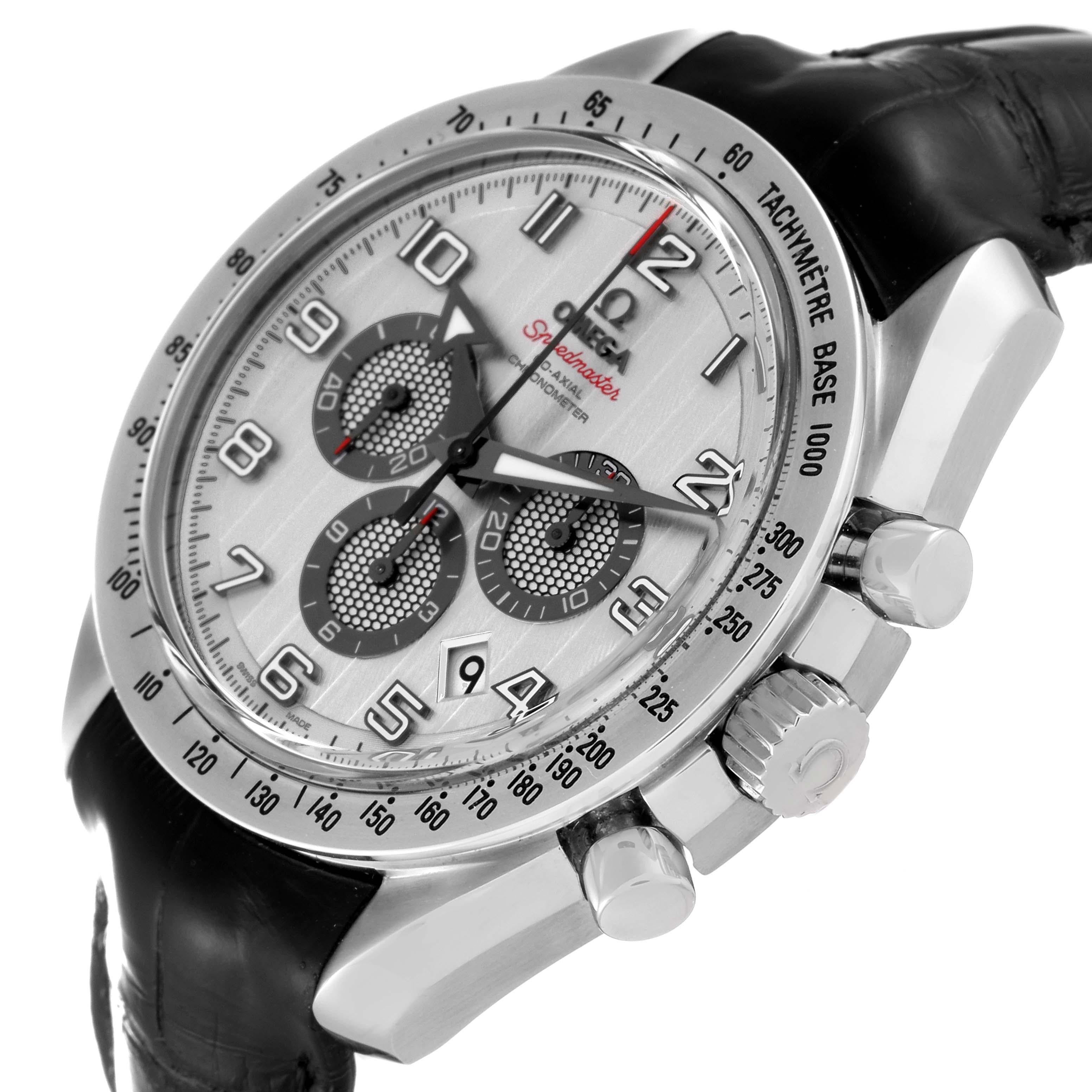 Omega Speedmaster Broad Arrow Silver Dial Watch 321.13.44.50.02.001 Box Card 1