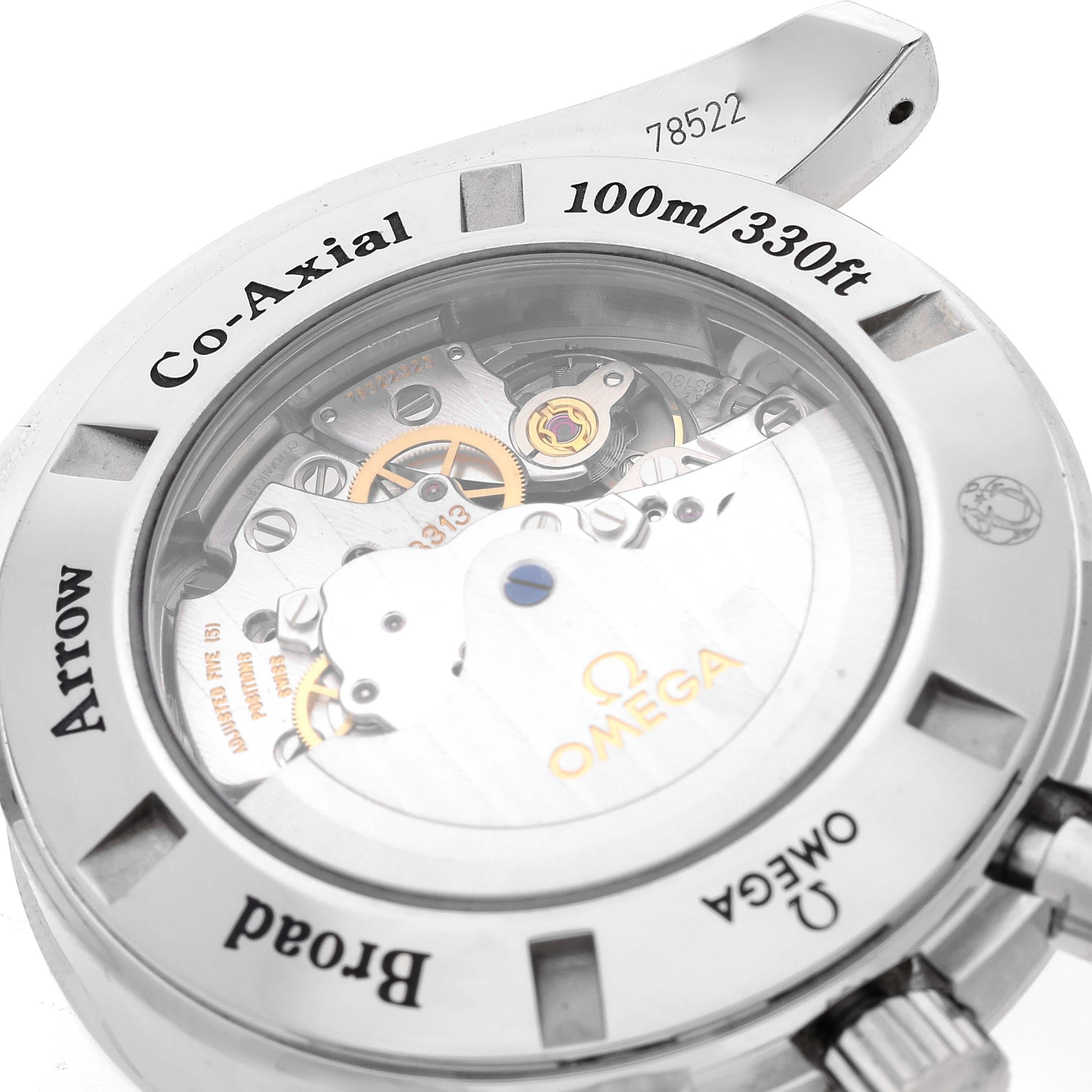 Omega Speedmaster Broad Arrow Silver Dial Watch 321.13.44.50.02.001 Box Card 2