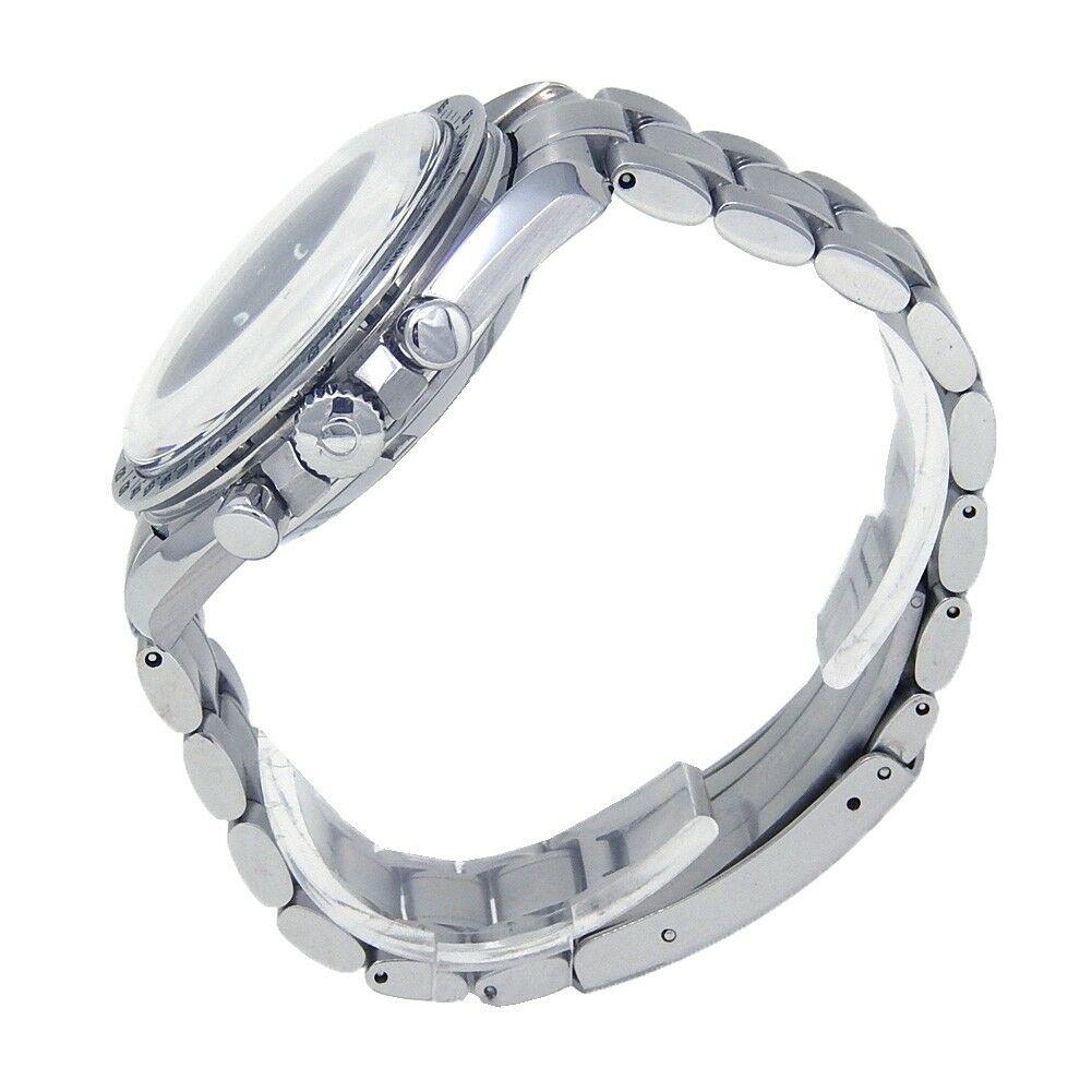Brand: Omega
Band Color: Stainless Steel	
Gender:	Men's
Case Size: 40-43.5mm	
MPN: Does Not Apply
Lug Width: 20mm	
Features:	Chronograph, Luminous Dial, Luminous Hands, Non-Numeric Hour Marks, Rotating Bezel, Sapphire Crystal, Swiss Made, Swiss