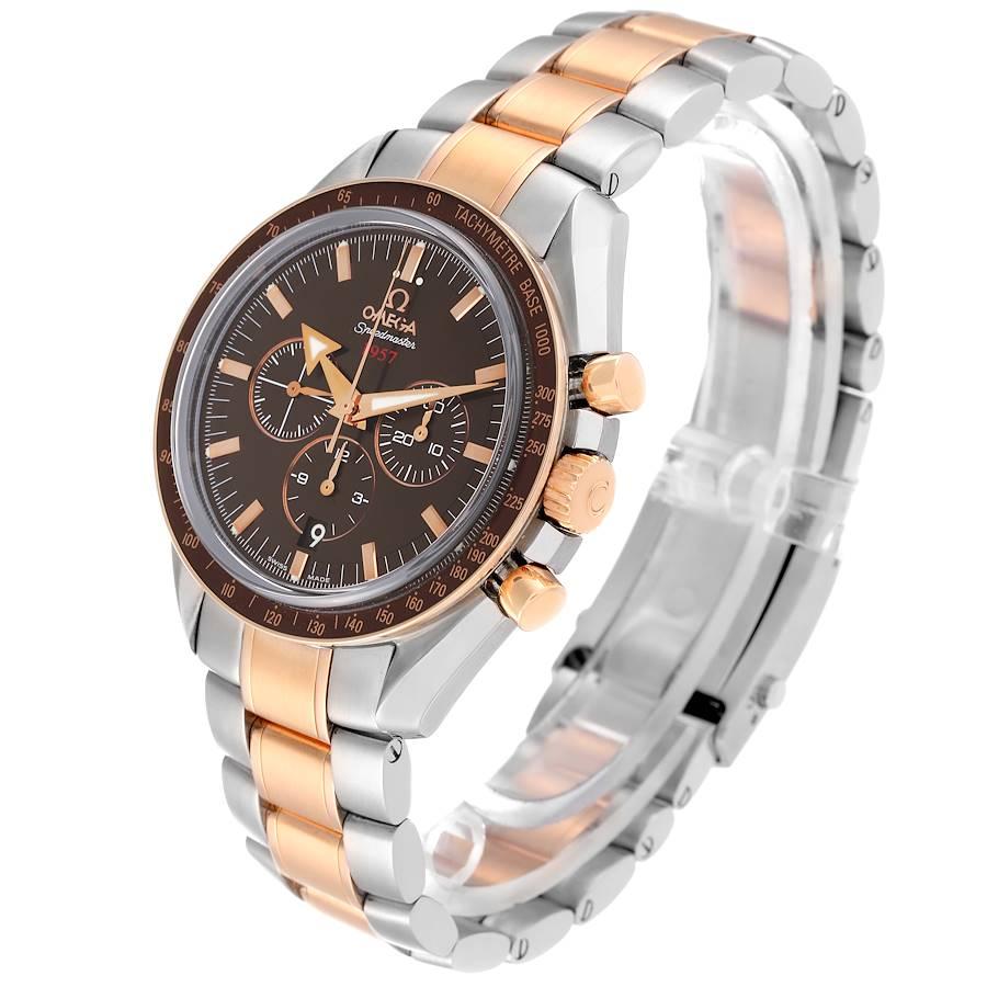 Omega Speedmaster Broad Arrow Stahl Rose Gold Uhr 321.90.42.50.13.001 Box-Karte im Zustand „Hervorragend“ in Atlanta, GA