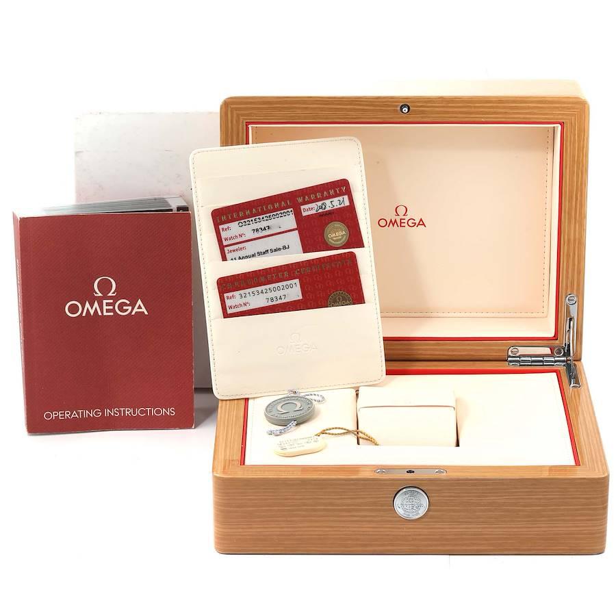 Omega Speedmaster Broad Arrow Gelbgold Uhr 321.53.42.50.02.001 Box-Karte im Angebot 4