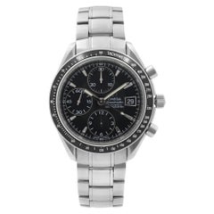 Omega Montre pour homme Speedmaster Chrono Date en acier avec cadran noir, automatique, 3210.50.00