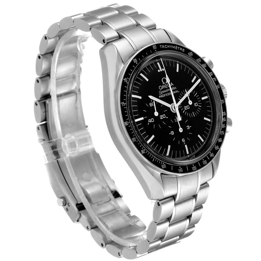 Omega Speedmaster Chronograph Black Dial Mens MoonWatch 3570.50.00 Card In Excellent Condition In Atlanta, GA