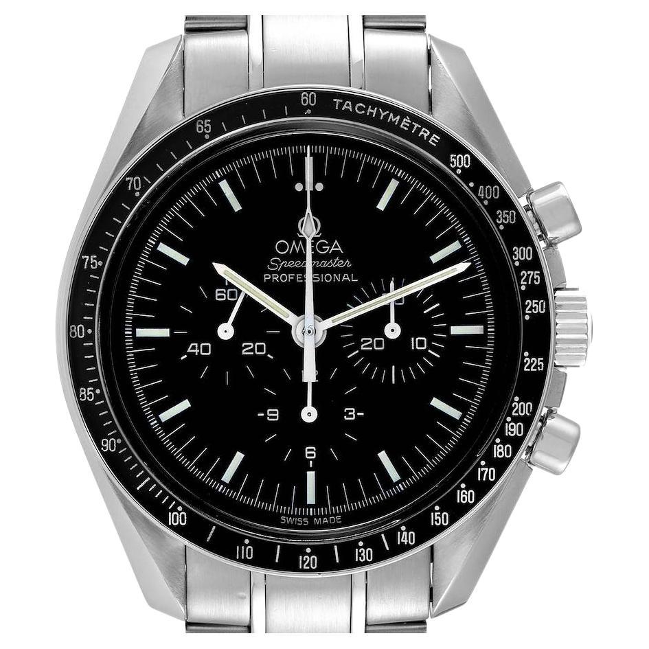 Omega Speedmaster Chronograph Black Dial Mens MoonWatch 3570.50.00 Card For Sale