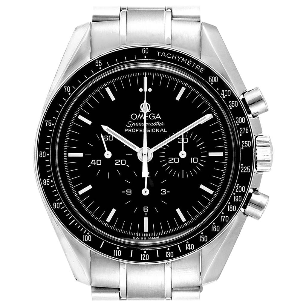 Omega Speedmaster Chronograph Mechanical Steel Moon Watch 3570.50.00 For Sale