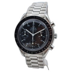 Omega Speedmaster Chronograph Reduced 39 Stahl Schwarzes Zifferblatt Ref 3510,50,00