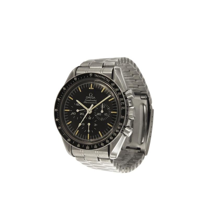 EXTREMELY RARE, FIRST WATCH WORN ON THE MOON VINTAGE OMEGA SPEEDMASTER CHRONOGRAPH AUTOMATIC 

This is a unique piece, cherished for many years. Omega's space qualified pre-owned watch is in absolute mint condition, polished and fully serviced!