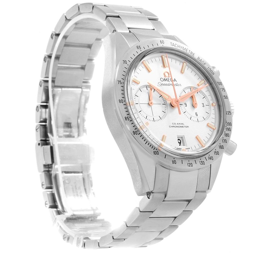 Omega Speedmaster Chronograph Watch 331.10.42.51.02.002 Box Card. Automatic self-winding Co-Axial chronograph movement. Caliber 9300. Stainless steel round case 42.5 mm in diameter. Fixed stainless steel bezel with tachymetre function.