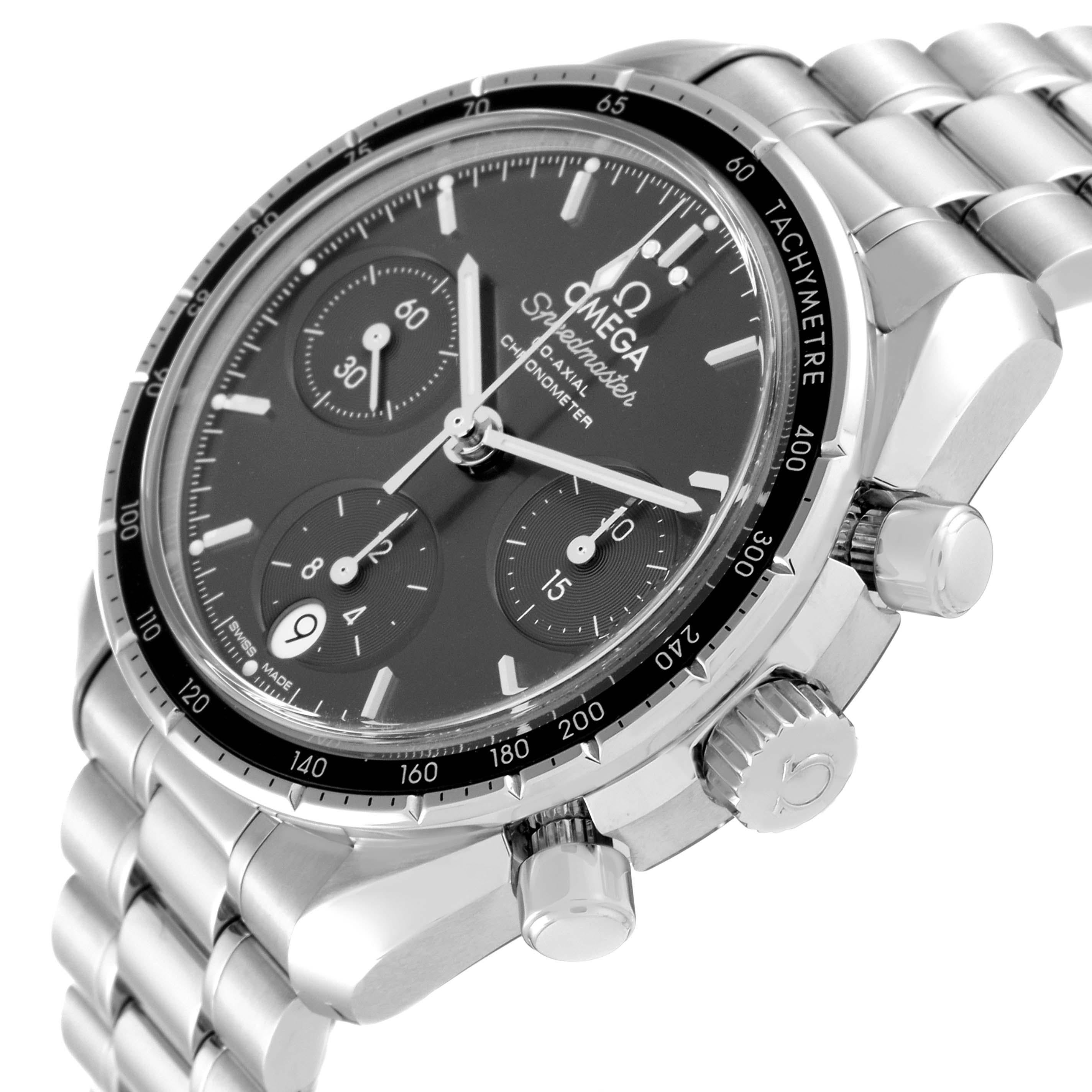 Men's Omega Speedmaster Co-Axial 38 Steel Mens Watch 324.30.38.50.06.001 Box Card For Sale