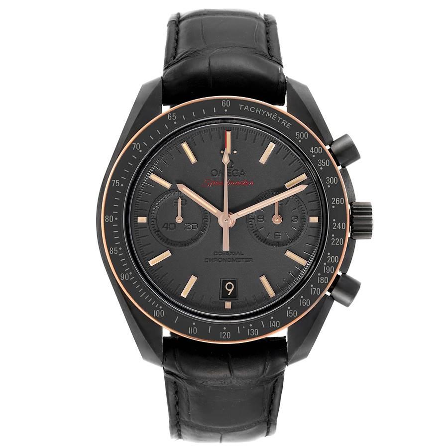 Omega Speedmaster Dark Side of the Moon Watch 311.63.44.51.06.001. Automatic self-winding chronograph movement with column wheel mechanism and Co-Axial Escapement for greater precision, stability and durability of the movement. Silicon