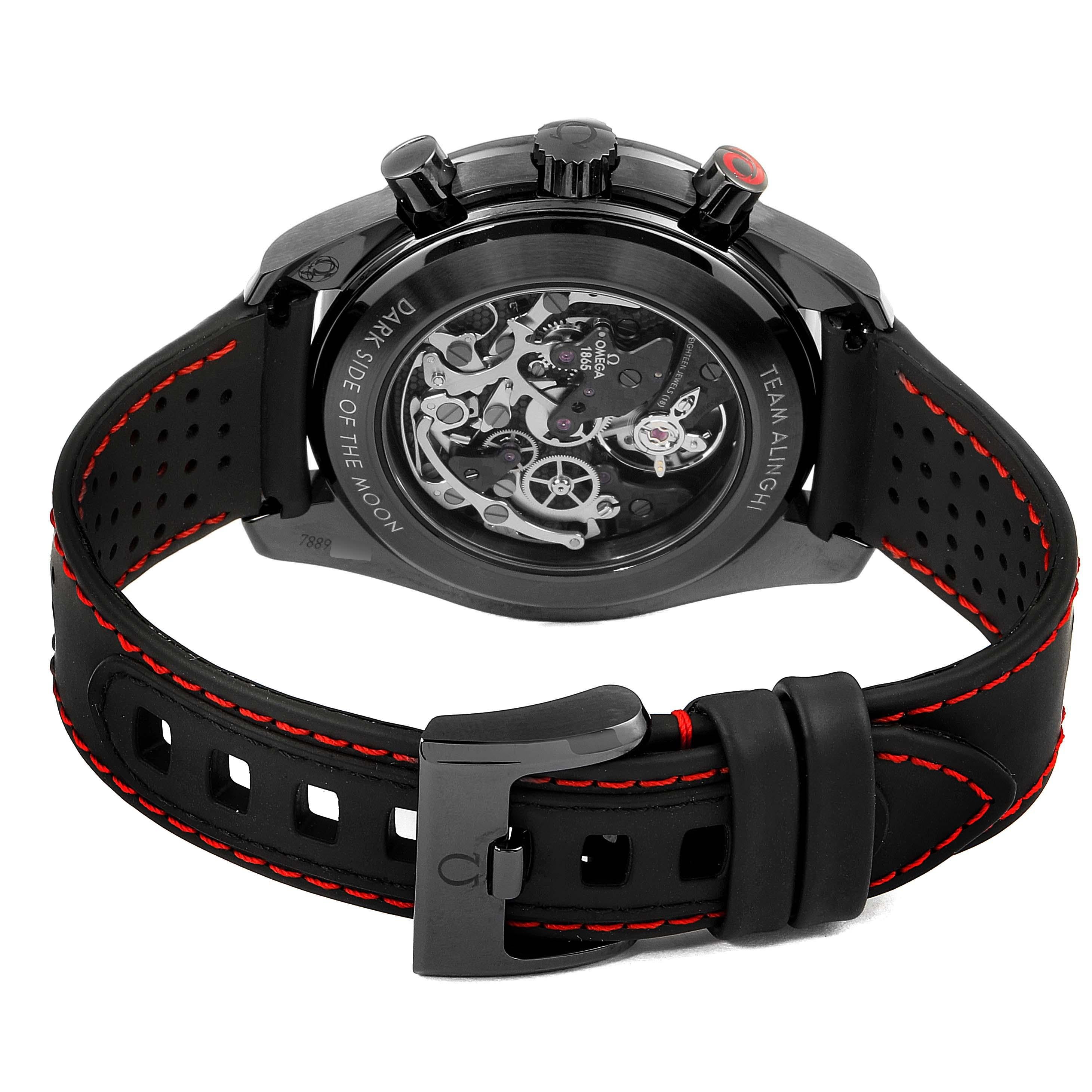Omega Speedmaster Dark Side of the Moon Uhr 311.92.44.30.01.002 Ungetragen im Angebot 4
