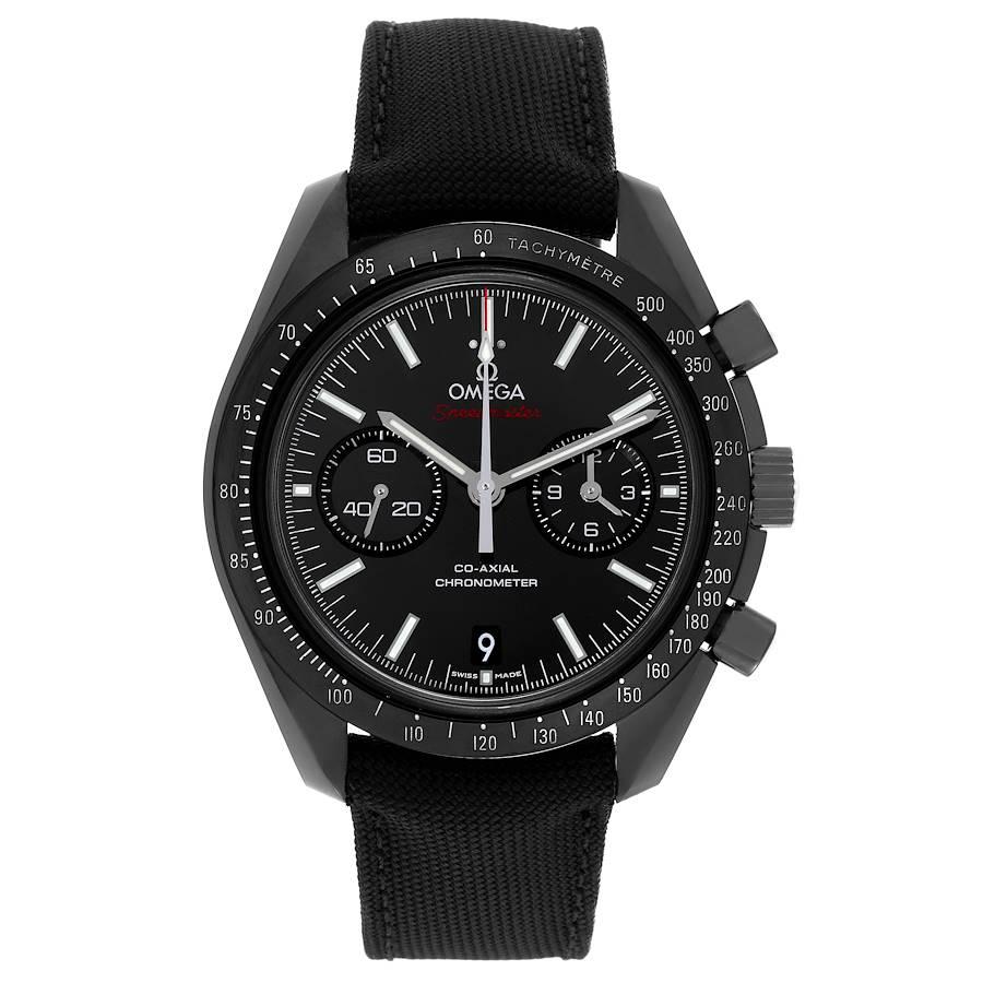 Omega Speedmaster Dark Side of the Moon Watch 311.92.44.51.01.003. Automatic self-winding chronograph movement with column wheel mechanism and Co-Axial Escapement for greater precision, stability and durability of the movement. Silicon