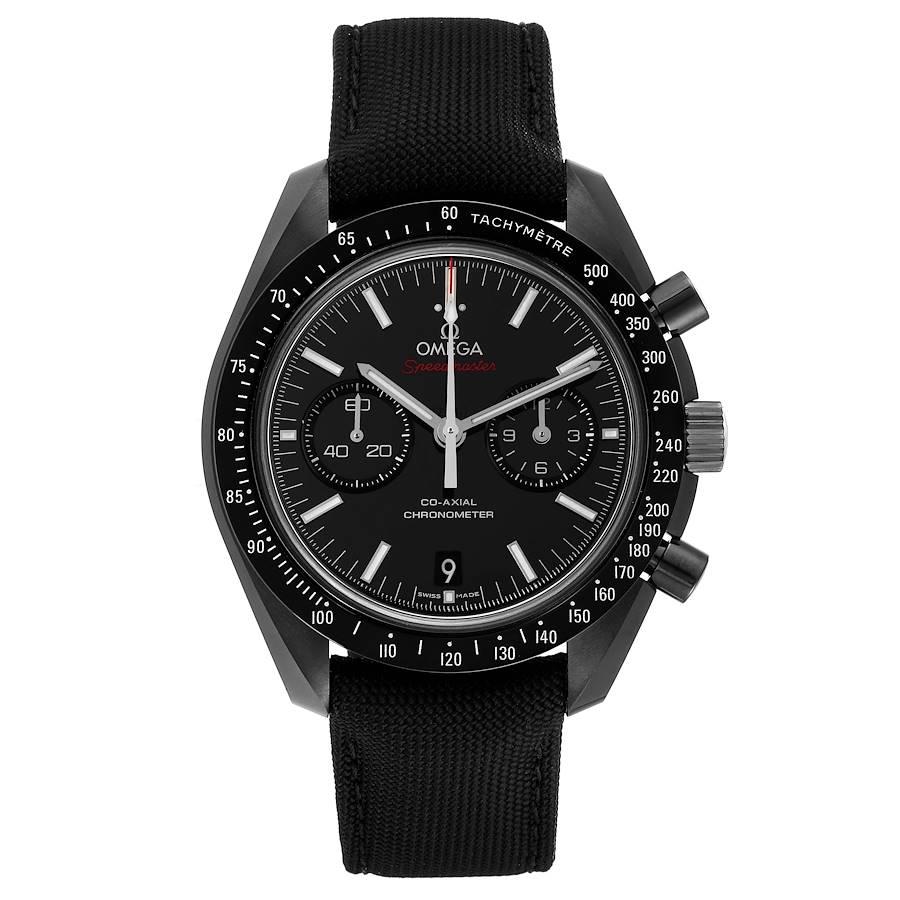 Omega Speedmaster Dark Side of the Moon Orologio 311.92.44.51.01.007 Scatola. Movimento cronografo automatico a carica automatica con meccanismo a ruota a colonne e scappamento coassiale per una maggiore precisione, stabilità e durata del movimento.