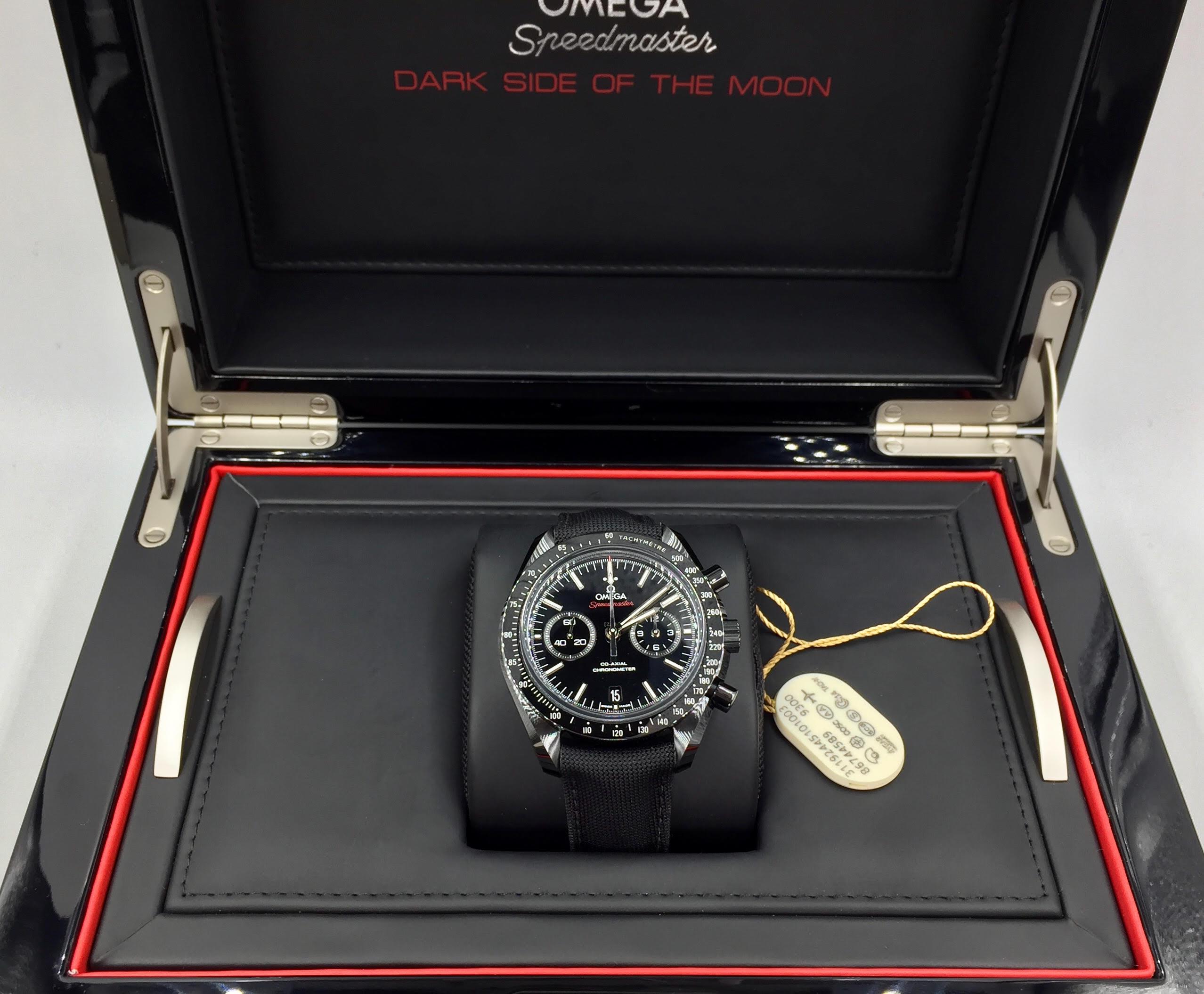 Omega Speedmaster Dark Side of the Moon Wristwatch   In New Condition In Pikesville, MD