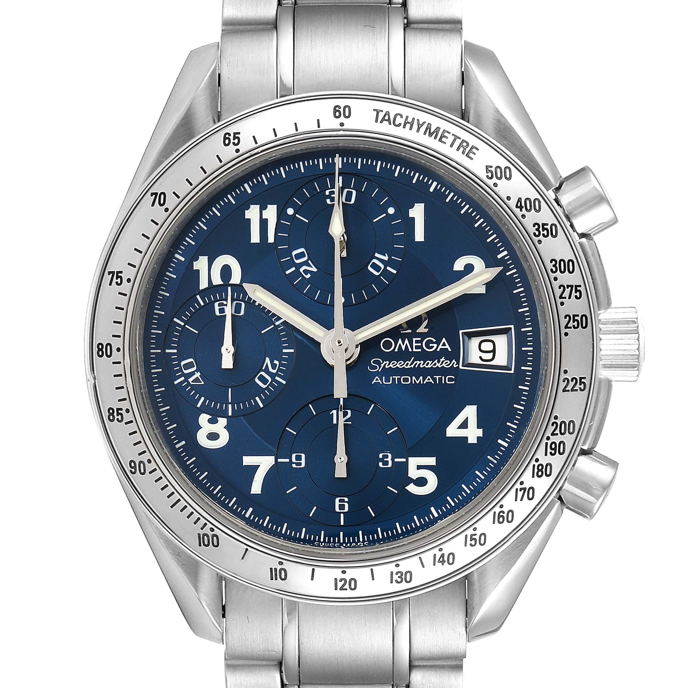 Omega Speedmaster Date 39 Blue Dial 