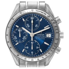 Omega Montre Speedmaster à cadran automatique bleu en acier pour hommes 3513.80.00