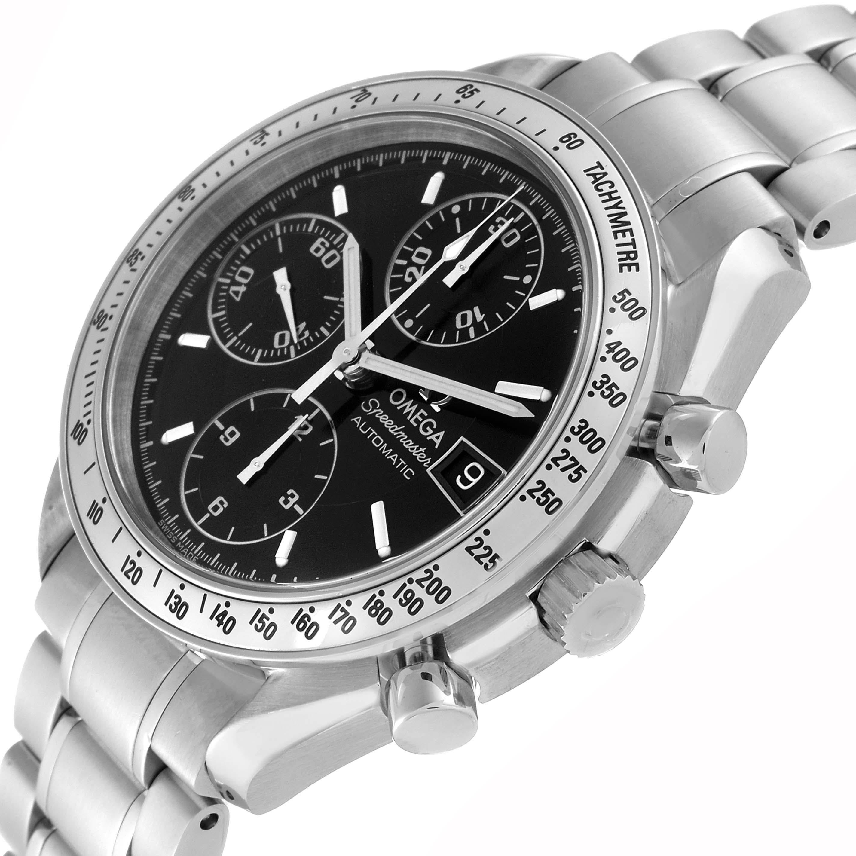 Omega Speedmaster Date 39mm Automatic Steel Mens Watch 3513.50.00 Box Card In Excellent Condition For Sale In Atlanta, GA