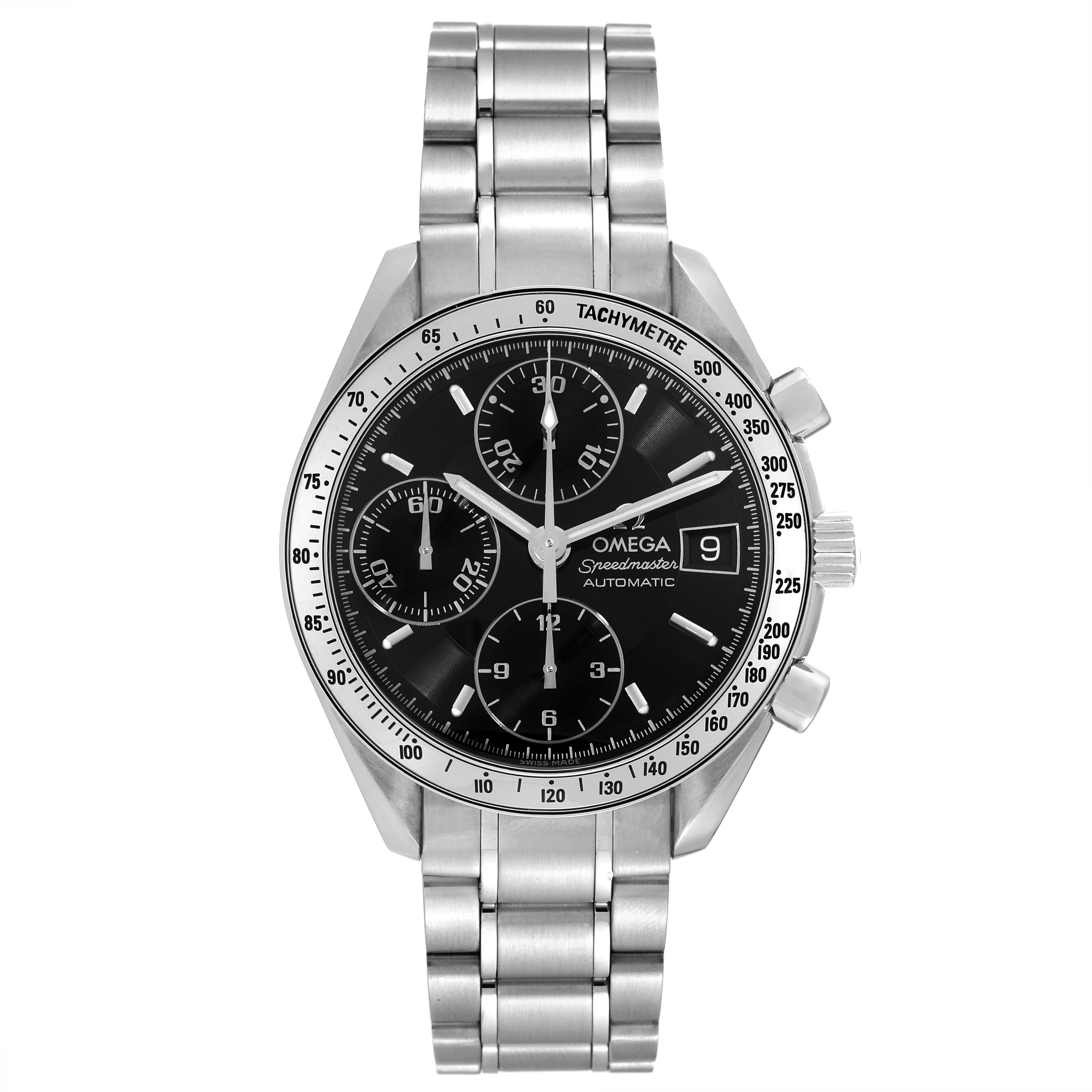 Omega Speedmaster Date 39mm Automatic Steel Mens Watch 3513.50.00 Box Card For Sale 3