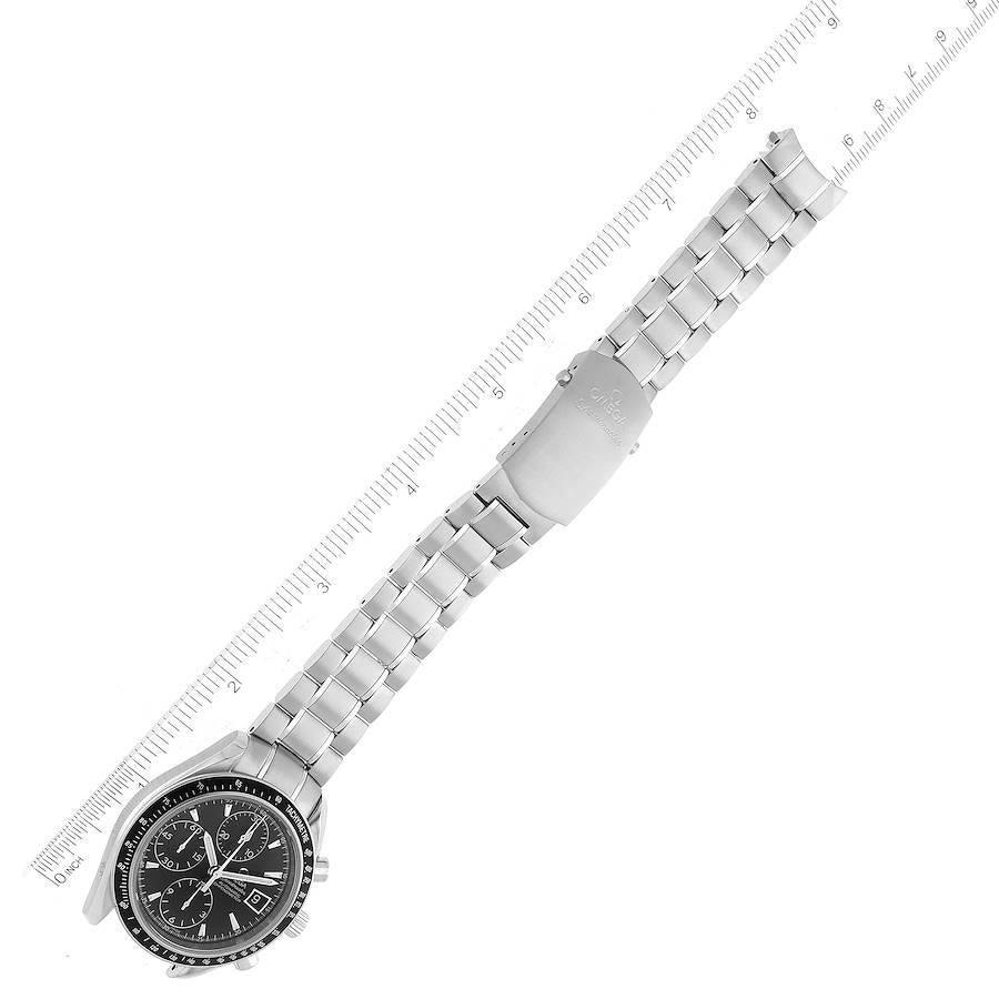Omega Speedmaster Date Stahl-Herrenuhr mit schwarzem Zifferblatt 3210,50,00 5