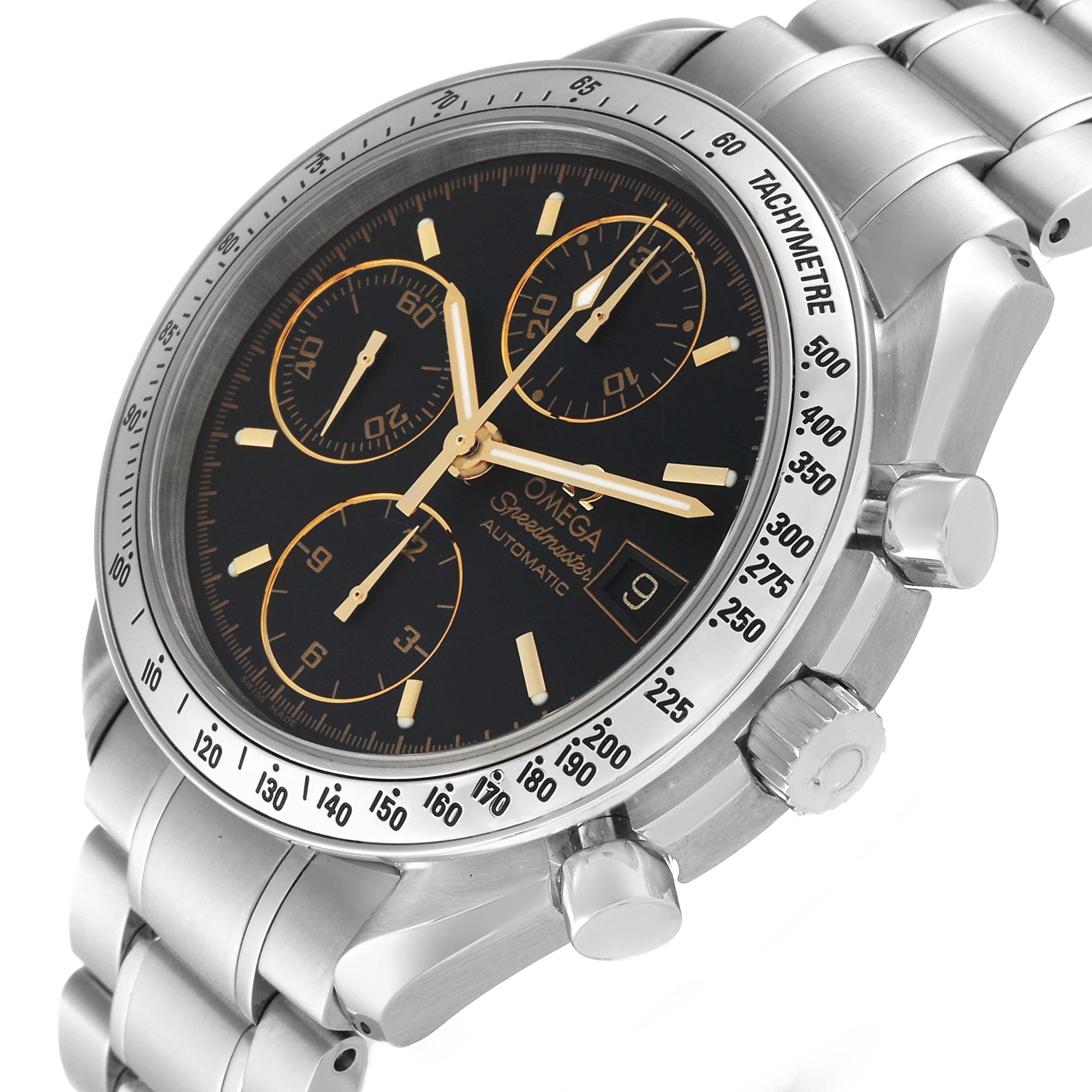 Omega Speedmaster Date Black Dial Steel Mens Watch 3513.54.00 In Excellent Condition For Sale In Atlanta, GA