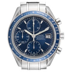 Omega Speedmaster Date Blue Dial Chrono Watch 3212.80.00 Card