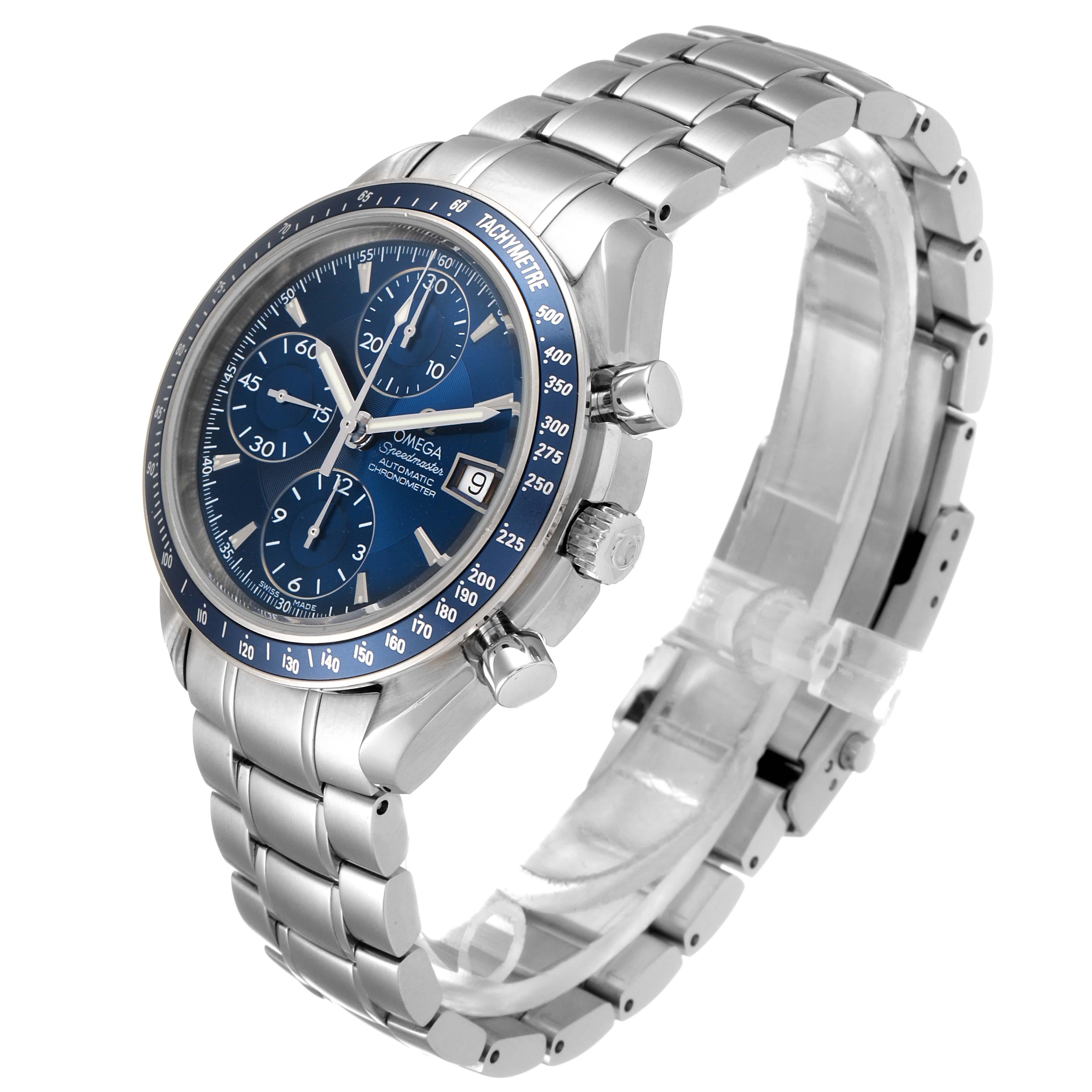 Omega Speedmaster Date Blue Dial Chronograph Mens Watch 3212.80.00 1