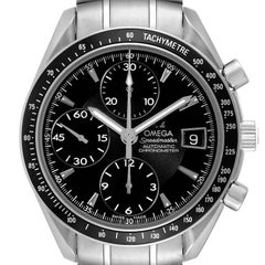 Omega Speedmaster Date Chronograph Herrenuhr mit schwarzem Zifferblatt 3210,50,00 Boxkarte