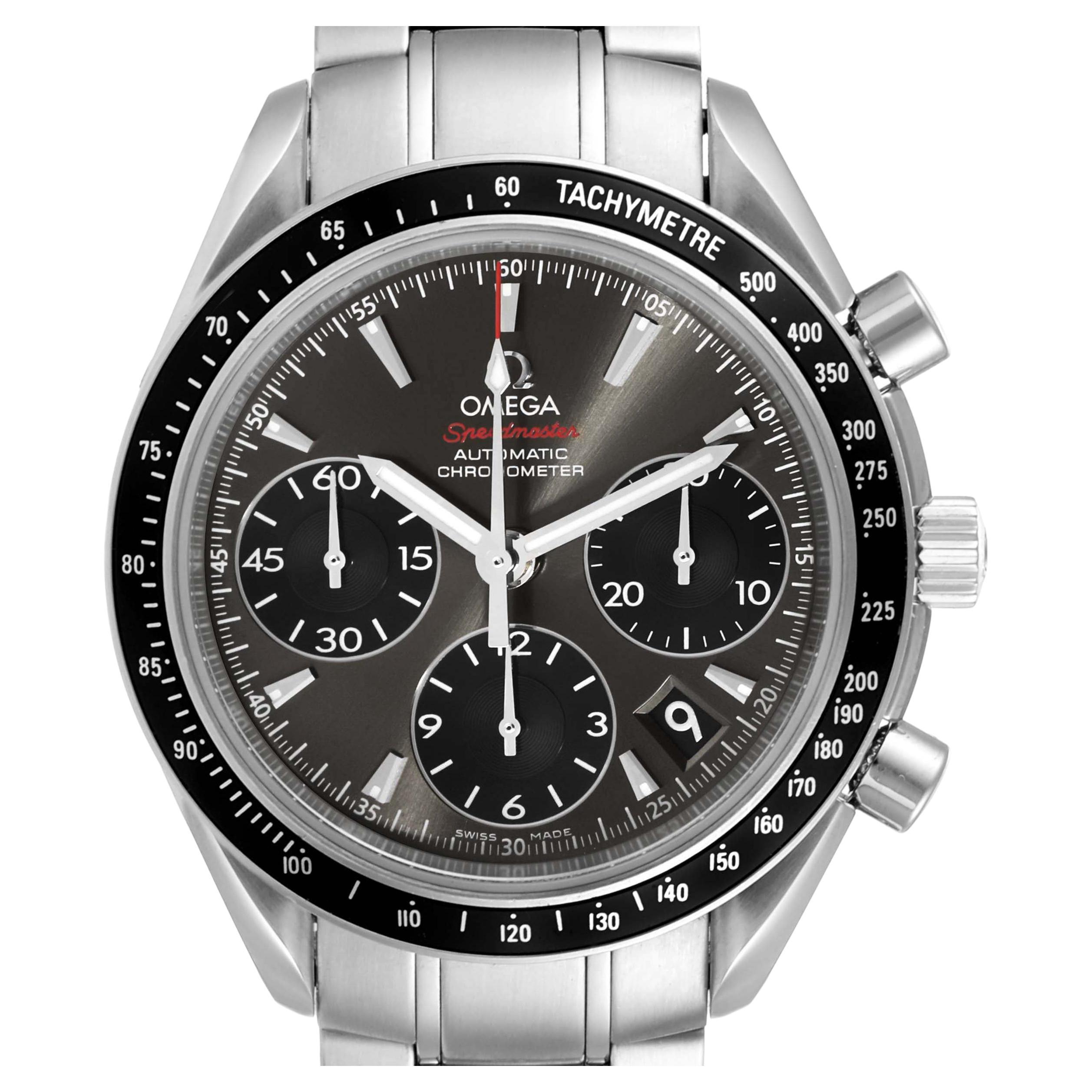Omega Speedmaster Date Gray Dial Mens Watch 323.30.40.40.06.001 Card For Sale