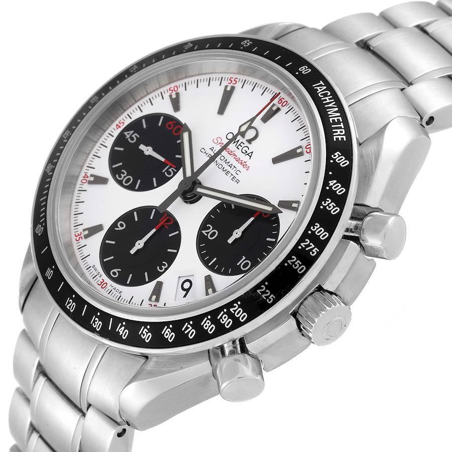 Omega Speedmaster Date Panda Dial Steel Watch 323.30.40.40.04.001 Box Card 1