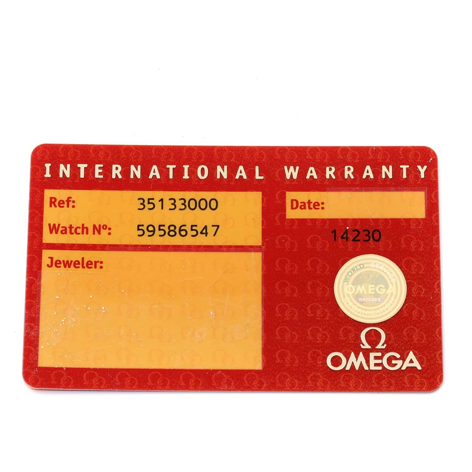 Omega Speedmaster Date Silber Zifferblatt Automatik-Stahl Herrenuhr 3513.30,00 Kartenetui im Angebot 6