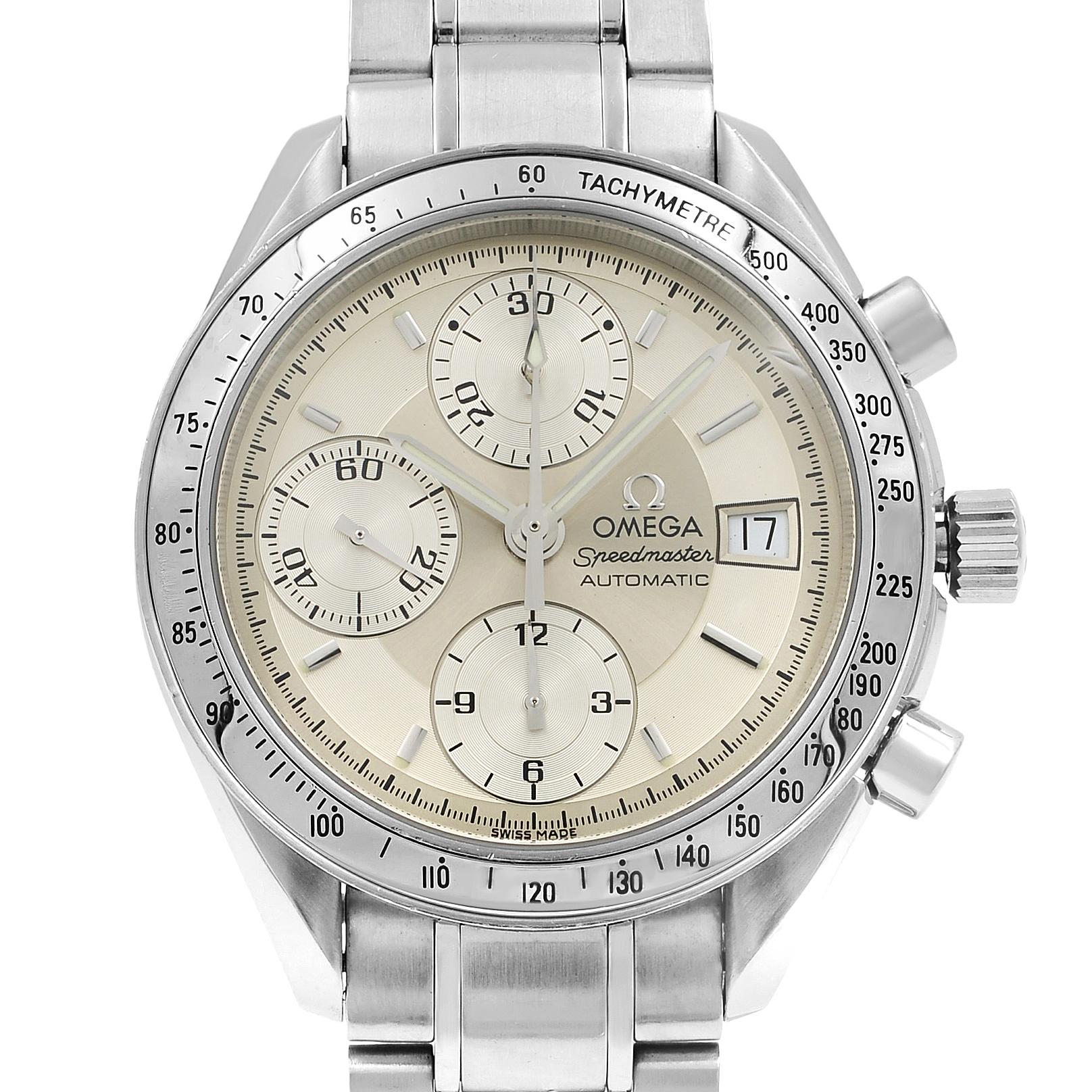 Omega Speedmaster Date Silver Sticks 