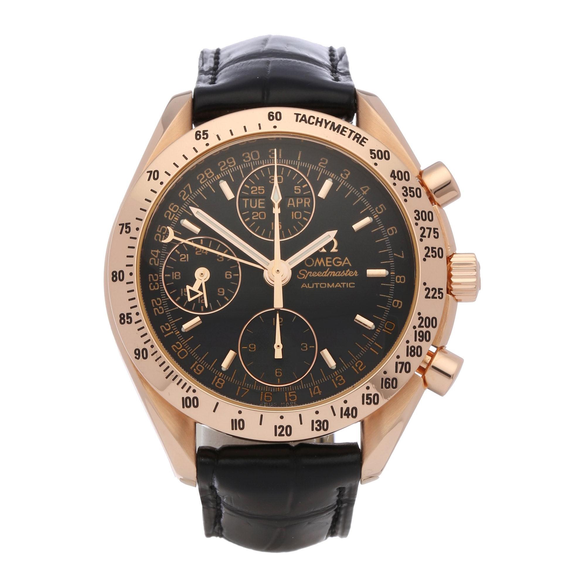 Omega Speedmaster Day Date 3623.50.01 Men's Rose Gold Chronograph Watch