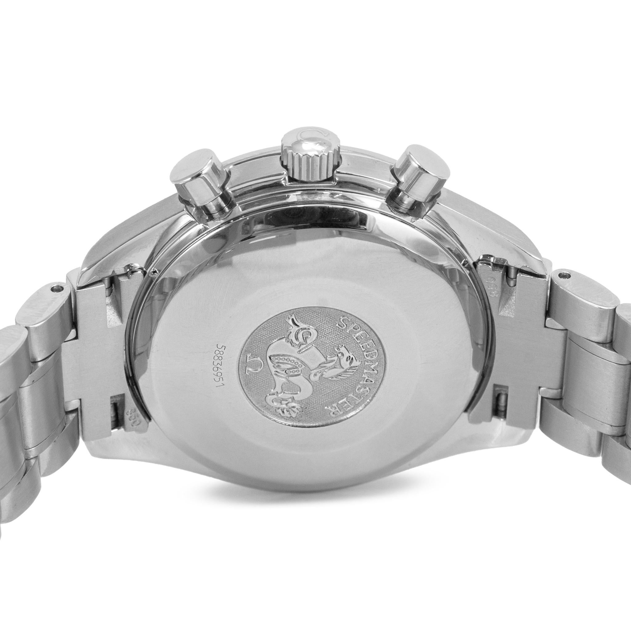 Orologio Omega Speedmaster Day Date 39MM 3523.30.00 Silver Calendar Chrono Steele 1