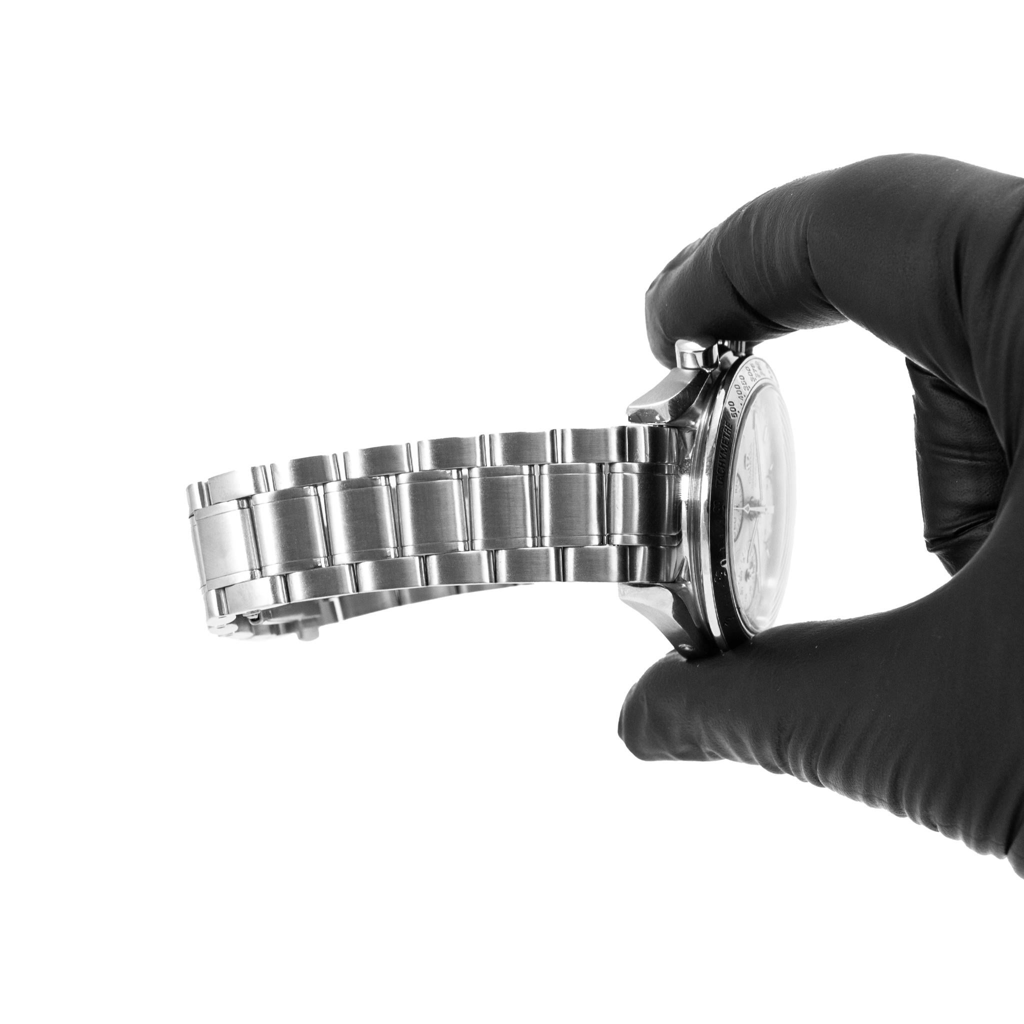 Orologio Omega Speedmaster Day Date 39MM 3523.30.00 Silver Calendar Chrono Steele 4