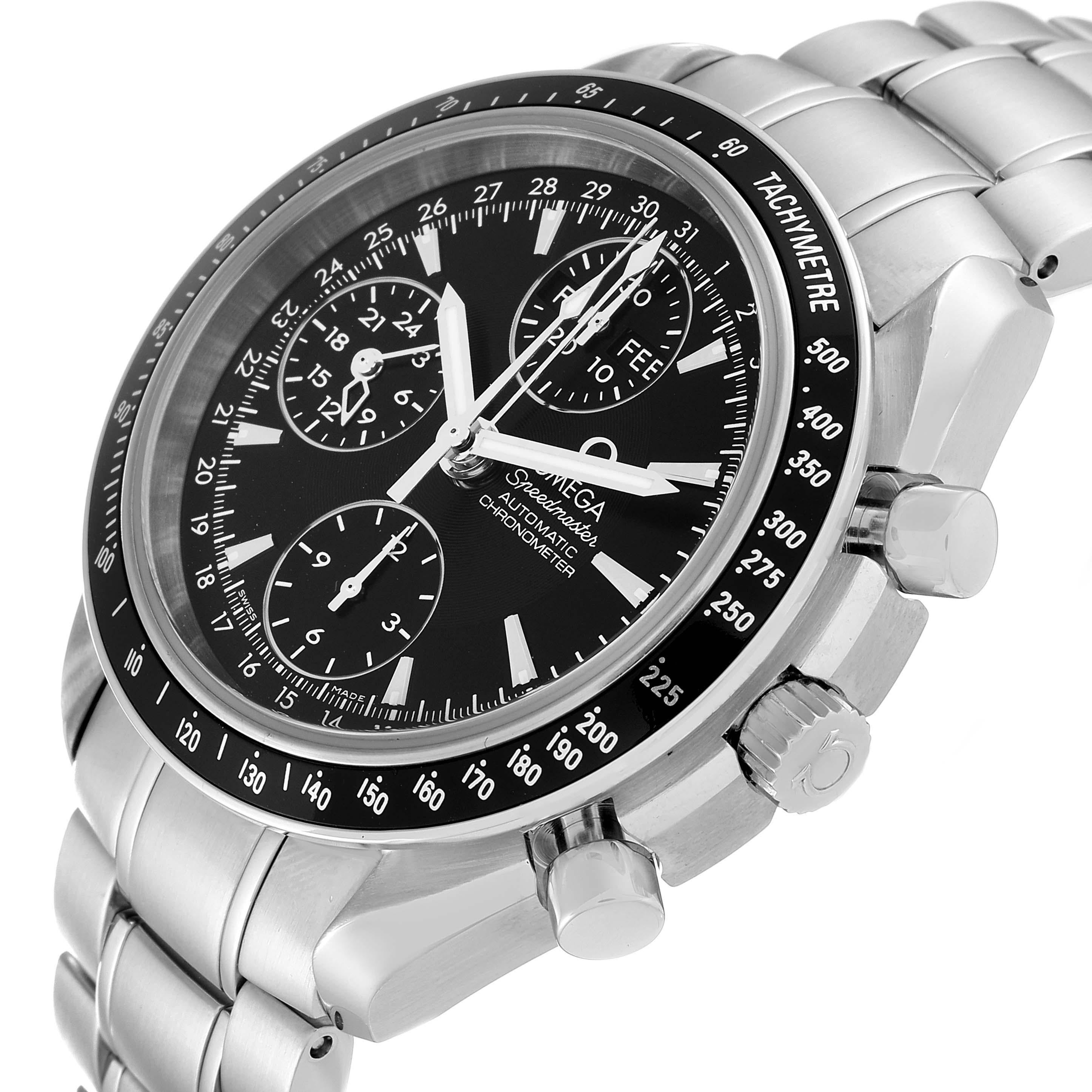 Omega Speedmaster Day-Date 40 Steel Chronograph Mens Watch 3220.50.00 Card 1