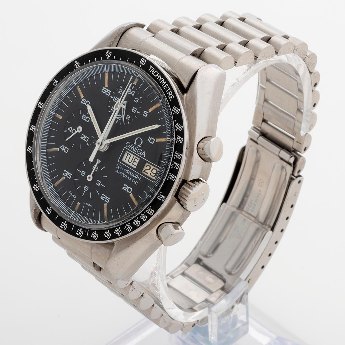 Omega Speedmaster Day-Date Automatic Wristwatch, AKA 'Holy Grail', Box & Papers. In condizioni buone in vendita a Canterbury, England