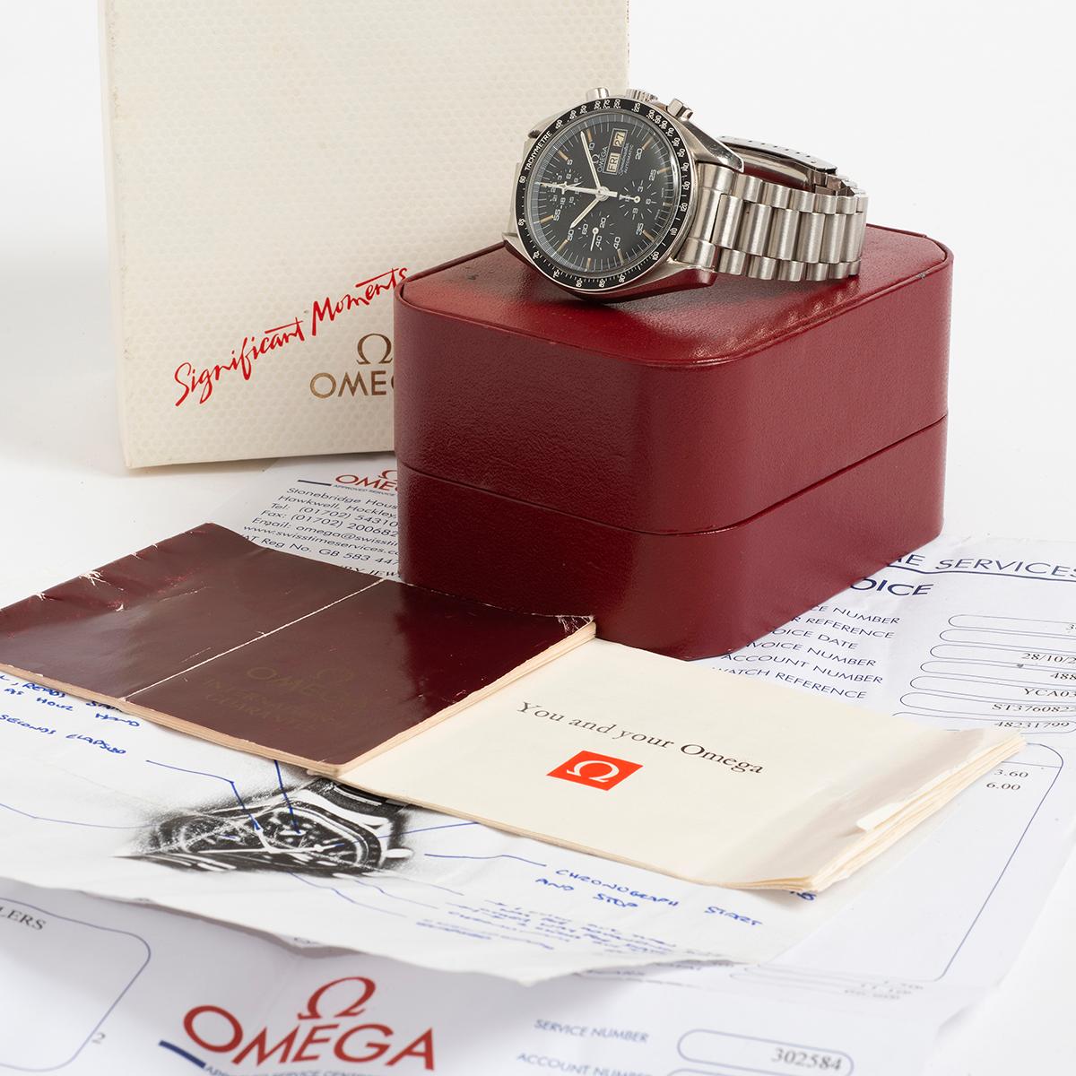 Omega Speedmaster Day-Date Automatic Wristwatch, AKA 'Holy Grail', Box & Papers. in vendita 4