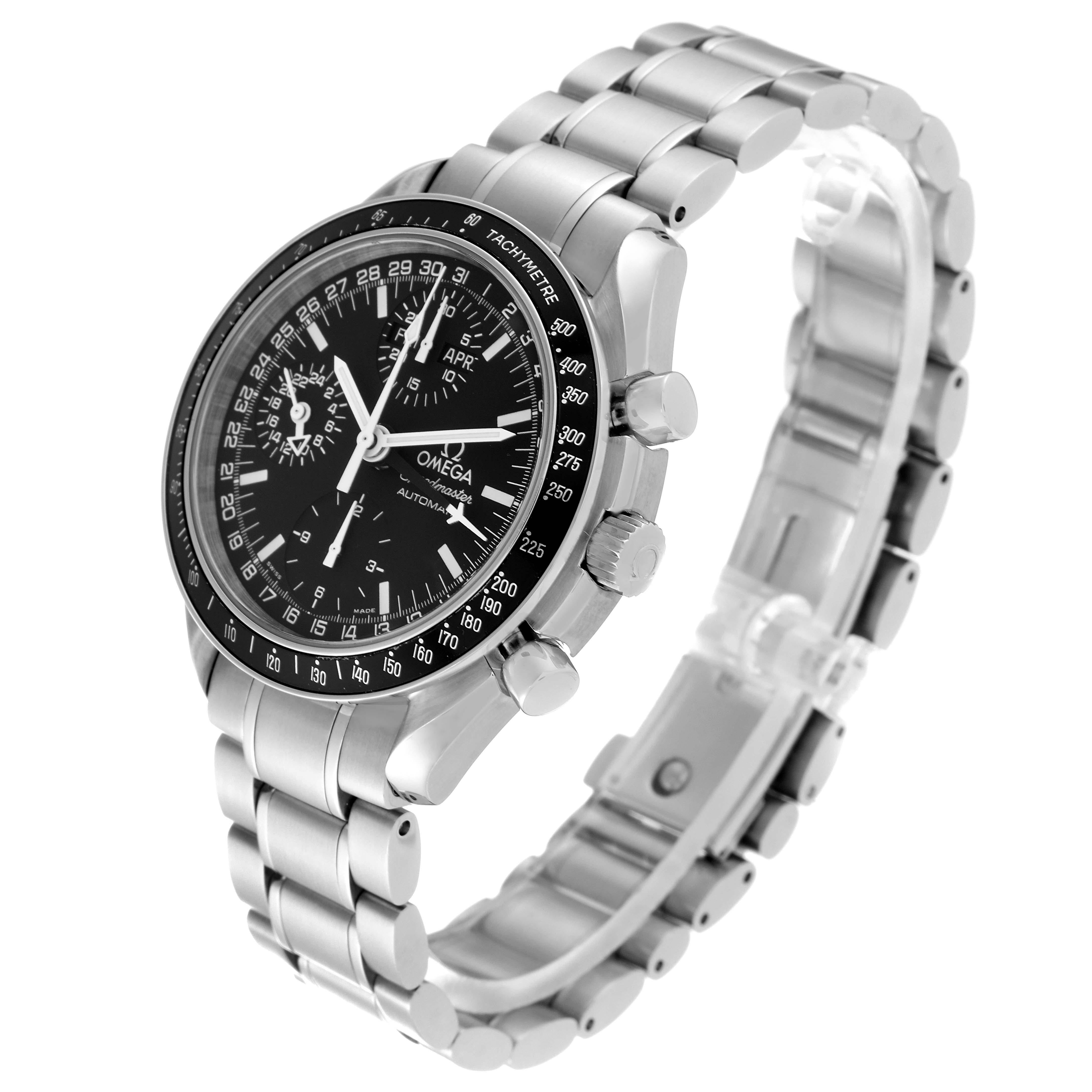 Omega Speedmaster Day Date Black Dial Automatic Mens Watch 3520.50.00 Card For Sale 3