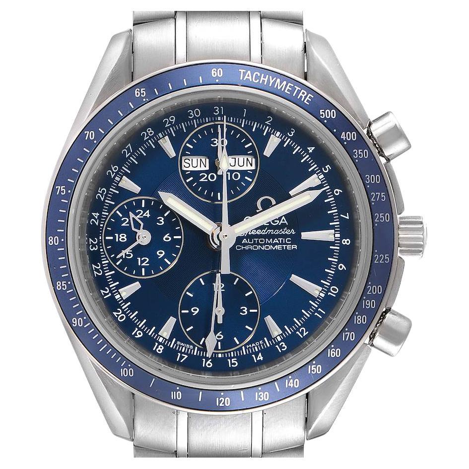 Date Blue Dial Chronograph Mens Watch 