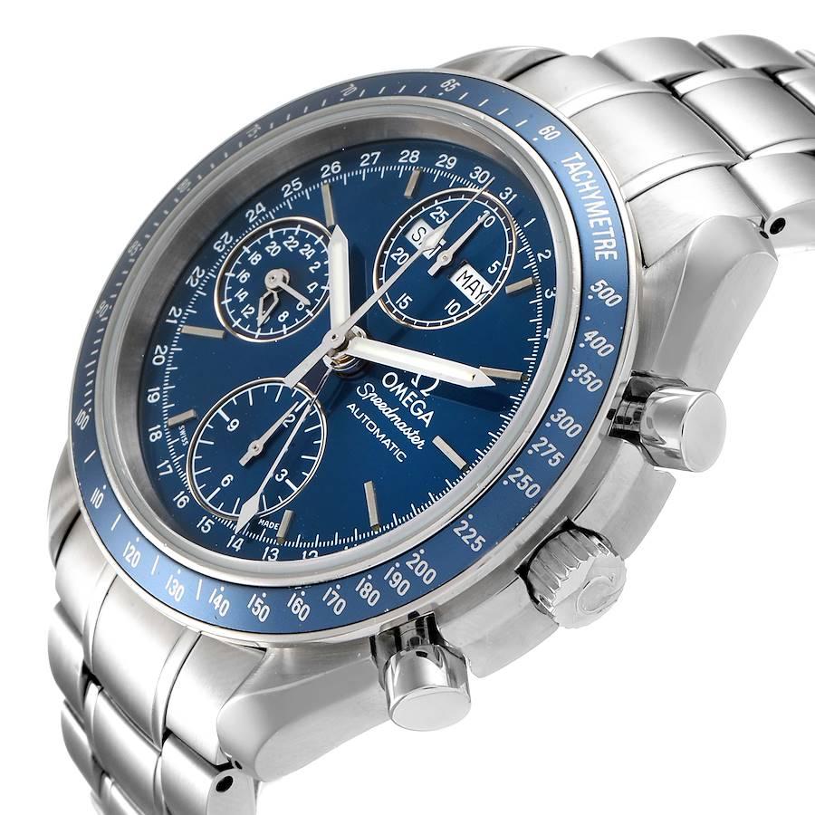 Omega Speedmaster Day Date Blue Dial Chronograph Watch 3222.80.00 Card 1
