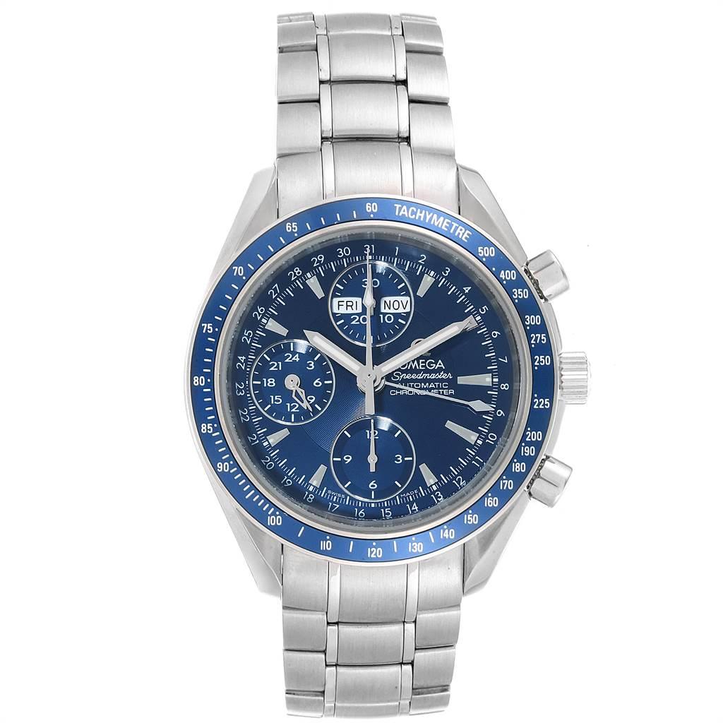 omega blue dial speedmaster