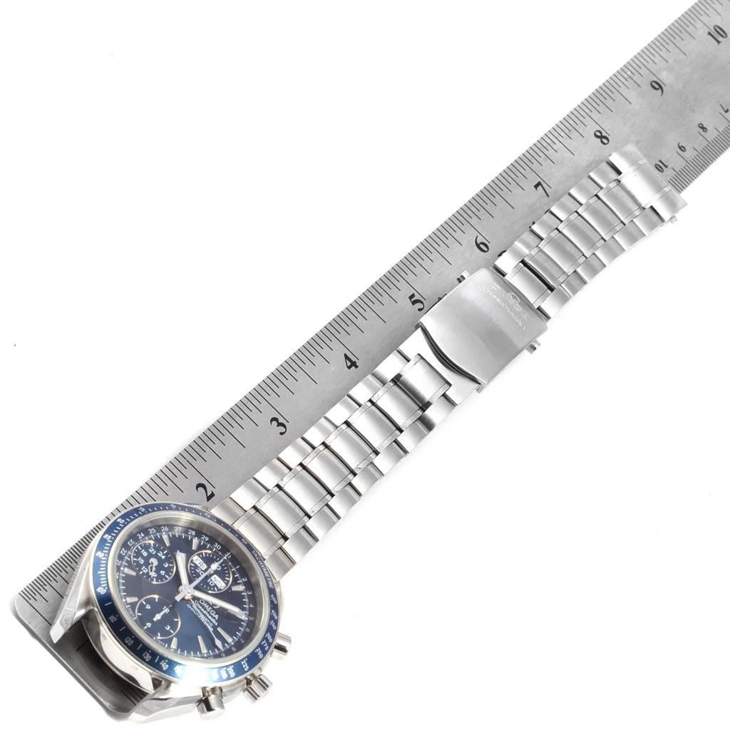 Omega Speedmaster Day Date Blue Dial Chronograph Watch 3222.80.00 2
