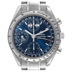 Omega Speedmaster Day-Date Blue Dial Steel Mens Watch 3523.80.00 Box Card