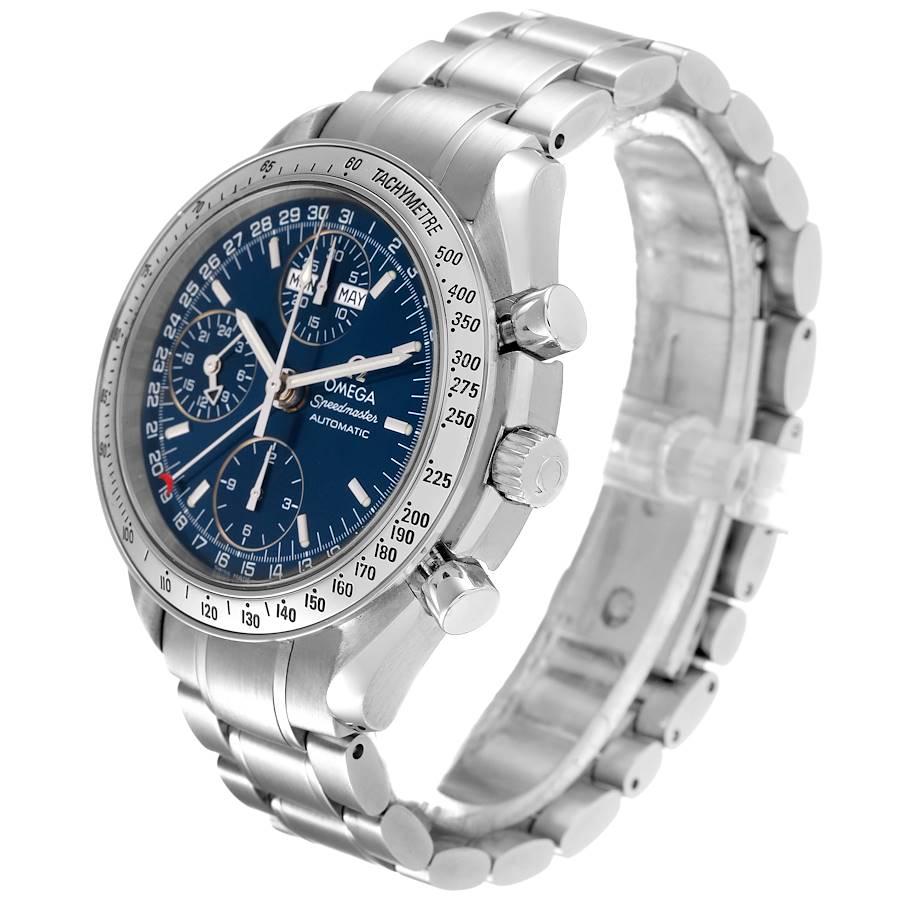 omega speedmaster day date blue