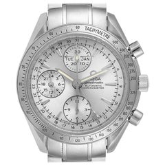 Omega Speedmaster Day Date Chrono Silver Dial Watch 3221.30.00 Card