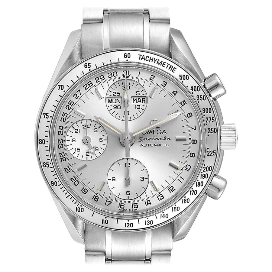 Omega Speedmaster Day Date Chronograph Steel Mens Watch 3523.30.00 Card For Sale